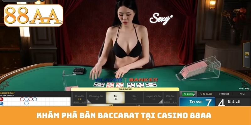 Khám phá bàn Baccarat tại casino 88AA